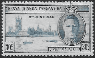 Kenya Uganda and Tanganiyka 1946 King George VI Victory SG 156 Fine Mint