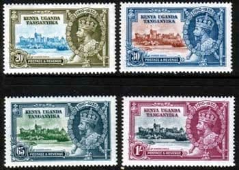 Kenya Uganda and Tanganyika 1935 King George V Silver Jubilee Set Fine Mint