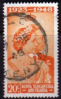 Kenya Uganda and Tanganyika 1948 King George VI Royal Silver Wedding Sg 157 Fine Used