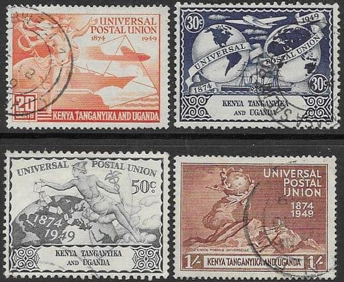 Kenya Uganda and Tanganyika 1949 Universal Postal Union Set Fine Used