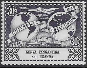 Kenya Uganda and Tanganyika 1949 Universal Postal Union SG 160 Fine Mint