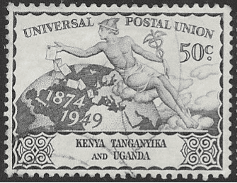 Kenya Uganda and Tanganyika 1949 Universal Postal Union SG 161 Fine Used