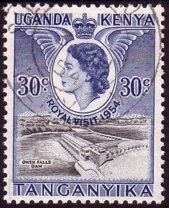 Kenya Uganda and Tanganyika 1954 Queen Elizabeth II Royal Visit Fine Used