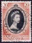 Kenya Uganda and Tangnyika Queen Elizabeth II 1953 Coronation Fine Used