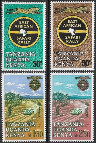 Kenya Uganda and Tanzania 1965 East African Safari Rally Set Fine Mint
