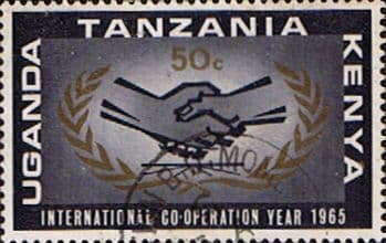 Kenya Uganda and Tanzania 1965 International Co-operation Year SG 220 Fine Used