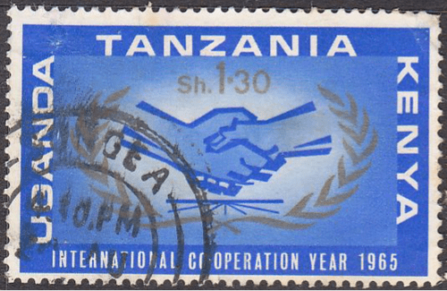 Kenya Uganda and Tanzania 1965 International Co-operation Year SG 221 Fine Used
