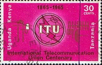 Kenya Uganda and Tanzania 1965 International Telecommunication Union SG 215 Fine Used