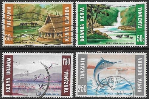 Kenya Uganda and Tanzania 1966 Tourism Set Fine Used