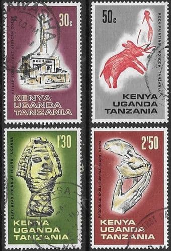 Kenya Uganda and Tanzania 1967 Archaeological Relics Set Fine Used