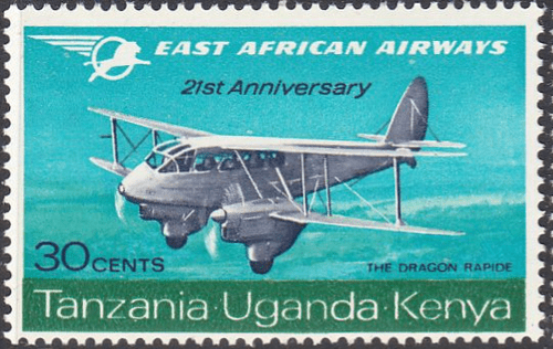 Kenya Uganda and Tanzania 1967 East African Airways SG 235 Fine Mint