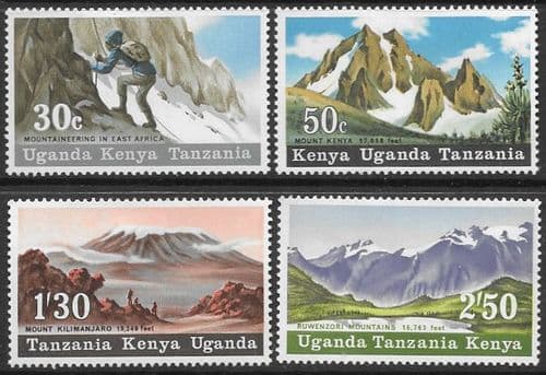 Kenya Uganda and Tanzania 1968 Mountains of East Africa Set Fine Mint