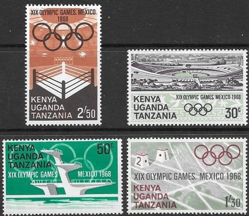 Kenya Uganda and Tanzania 1968 Olympic Games Set Fine Mint