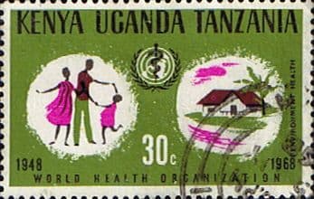 Kenya Uganda and Tanzania 1968 World Health Organization SG 248 Fine Used