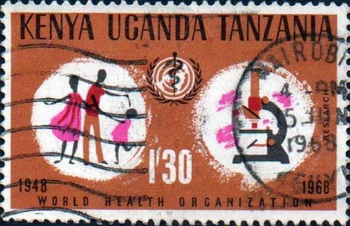 Kenya Uganda and Tanzania 1968 World Health Organization SG 250 Fine Used