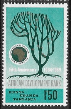 Kenya Uganda and Tanzania 1969 African Development Bank SG 270 Fine Mint