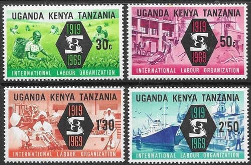 Kenya Uganda and Tanzania 1969 lnternational Labour Organization Set Fine Mint