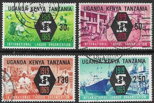 Kenya Uganda and Tanzania 1969 lnternational Labour Organization Set Fine Used