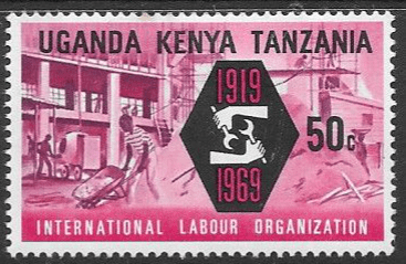 Kenya Uganda and Tanzania 1969 lnternational Labour Organization SG 261 Fine Mint