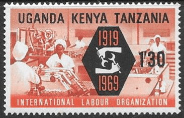 Kenya Uganda and Tanzania 1969 lnternational Labour Organization SG 262 Fine Mint