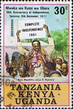 Kenya Uganda and Tanzania 1971 Tanzanian Independence SG 302 Fine Used