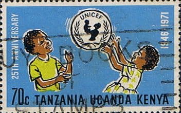 Kenya Uganda and Tanzania 1972 UNICEF SG 311 Fine Used