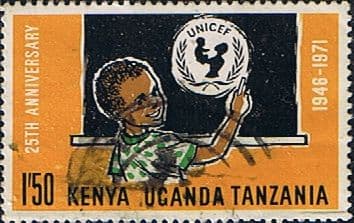 Kenya Uganda and Tanzania 1972 UNICEF SG 312 Fine Used