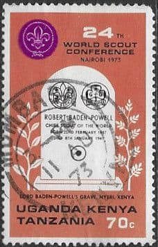 Kenya Uganda and Tanzania 1973 World Scout Conference SG 330 Fine Used