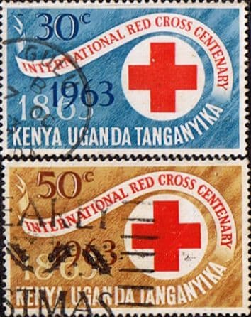 Kenya Uganda Tanganyika 1963 Red Cross Centenary Set Fine Used