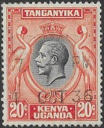 Kenya Uganda Tanganyka 1935 King George V SG 114 Fine Used