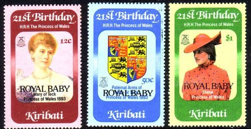 Kiribati 1982 Royal Baby Set Fine Mint