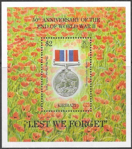 Kiribati 1995 End of Second World War Miniature Sheet Fine Mint