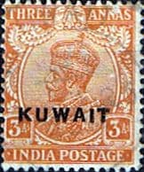 Kuwait 1923 King George V India Stamps Overprinted SG 6 Fine Used