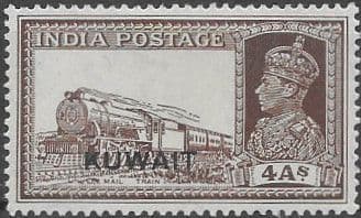Kuwait 1942 King George VI India Stamps Overprinted SG 63 Fine Mint