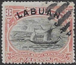 Labuan 1894 North Borneo Overprint SG 68 Fine Used