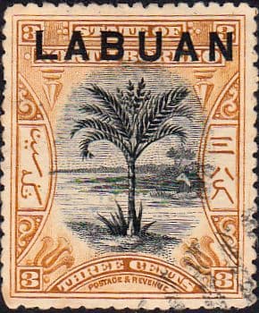 Labuan 1897 North Borneo Overprint SG 91 Fine Used