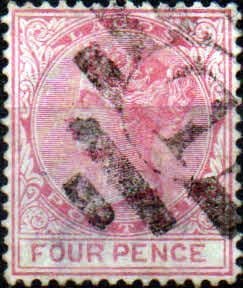 Lagos 1876 Queen Victoria SG 14 Fine Used