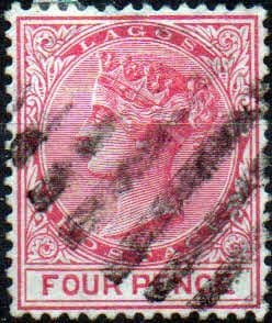Lagos 1882 Queen Victoria SG 20 Fine Used