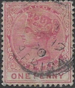 Lagos 1884 Queen Victoria SG 22 Fine Used