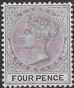 Lagos 1887 Queen Victoria SG 33 Fine Mint