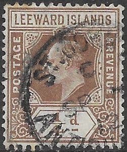 Leeward Islands 1907 King Edward VI SG 36 Fine Used