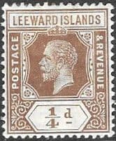 Leeward Islands 1912 King George V SG 46a Fine Mint