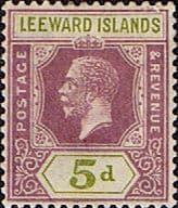 Leeward Islands 1921 King George V SG 71 Fine Mint