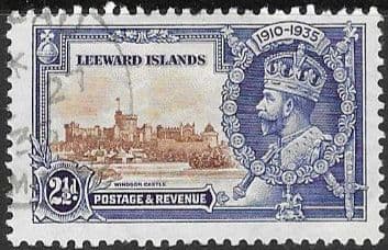 Leeward Islands 1935 King George V Silver Jubilee SG 90 Fine Used