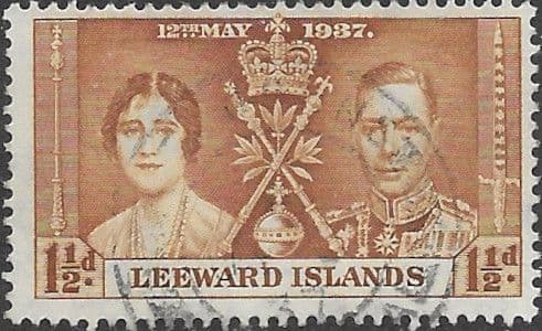 Leeward Islands 1937 King George VI Coronation SG 93 Fine Used