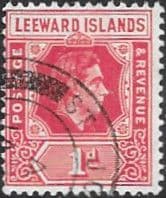Leeward Islands 1938 King George VI SG 99c Fine Used
