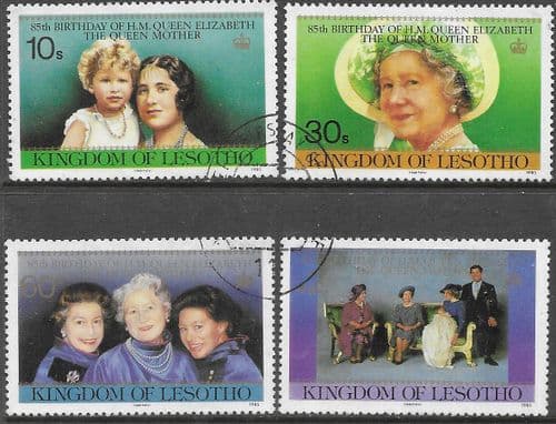 Lesotho 1985 Queen Mother Life and Times Set Fine Used