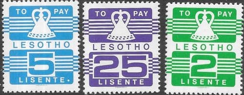 Lesotho 1986 Flowers Postage Due Set Fine Mint