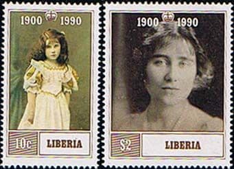 Liberia 1990 Queen Mother 90th Birthday Set Fine Mint