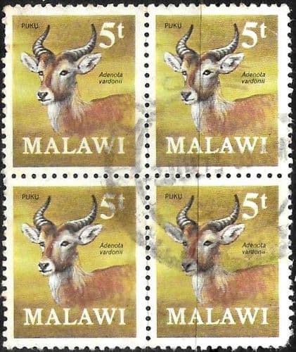 Malawi 1971 Antelopes Block of 4 SG 378 Fine Used